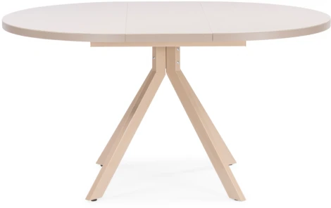 Стол стеклянный Веллор 100(135)х100х78 капучино 502175 Woodville