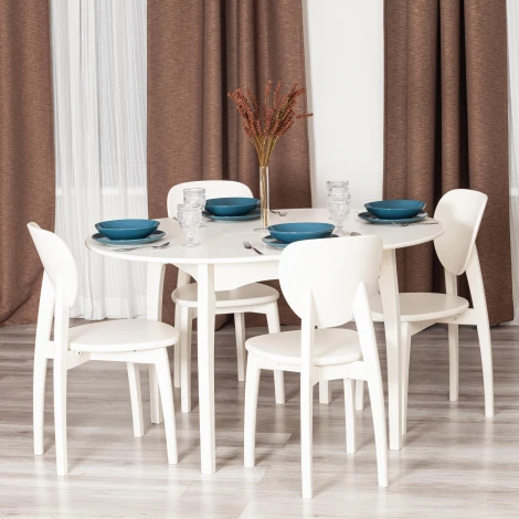 Стул DIAMANTE жесткое сидение (Бук /Белый)