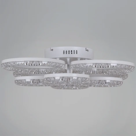 Потолочная люстра светодиодная на штанге с регулировкой цветовой температуры, яркости и ночным режимом Reluce 09847-0.3-4+4A WH