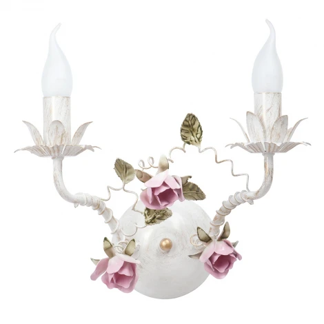 Бра Vitaluce V1137/2A (220V, выключатель, свеча, цветы, листья, природа)