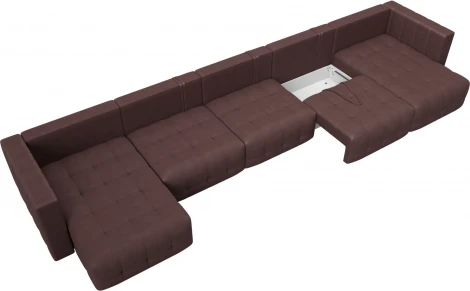 Диван П-образный Лига-052 НПБ МегаЛонг Лига Диванов (Замша) арт.128880