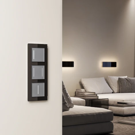 Сенсорный выключатель одноклавишный с подсветкой (серебряный) Werkel W4512006