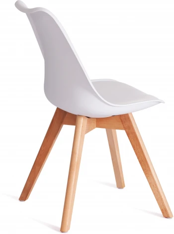 Стул TULIP (mod. 73-1) / 2 шт. в упаковке Tetchair (Дерево,Пластик,Экокожа/Белый) арт.24363