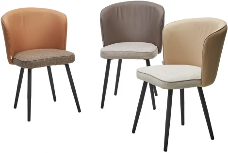 Стул M-City МОНЕ MELANGE 290 рогожка / ENZO 210 экокожа / Черный каркас