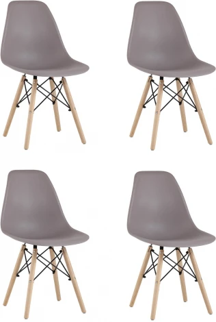 Стул Stool Group Eames Style DSW темно-бежевый x4 (разборный каркас) арт.УТ000037612