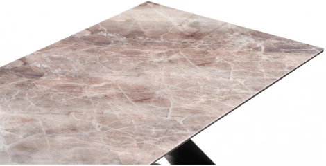 Стеклянный стол Woodville Ноттингем 180х90х74 карелия / черный 553544