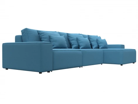 Диван угловой Лига-074 угол универсальный (ДСП/Пластик/Рогожка/Голубой) Лига Диванов 129858