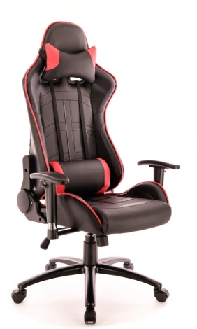 Компьютерное кресло игровое Lotus S10 экокожа красный