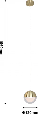 Подвесной светильник Favourite Luna 4370-1P (LED, 220V, на проводе, шар)