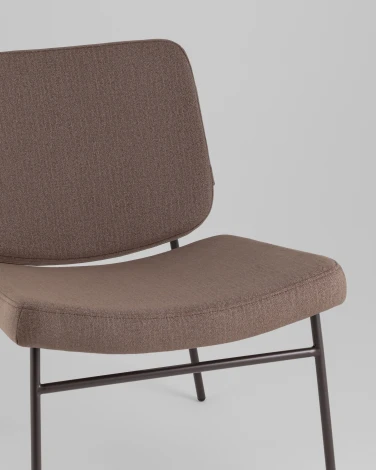 Кресло Stool Group Эбигейл велюр коричневый, каркас серо-коричневый УТ000041983