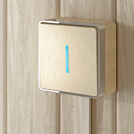 Выключатель одноклавишный с подсветкой Gallant (шампань рифленый) Werkel W5010110 (a051042)