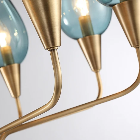 Подвесная дизайнерская люстра Viola 6 синий ImperiumLoft Viola01 (179881-26) (220V, на цепи)