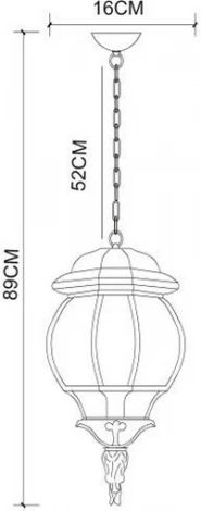 Уличный светильник подвесной Arte Lamp Atlanta A1045SO-1BG