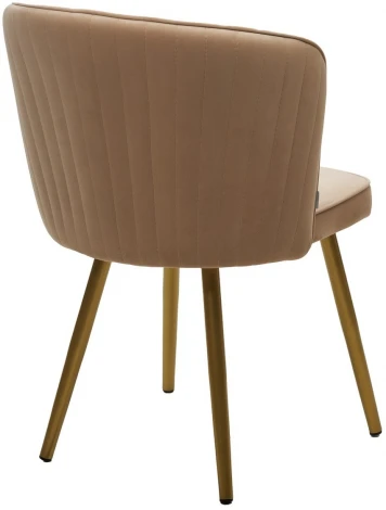 Стул МОНЕ ZIZI 605 Латте, велюр / Золотой каркас M-City