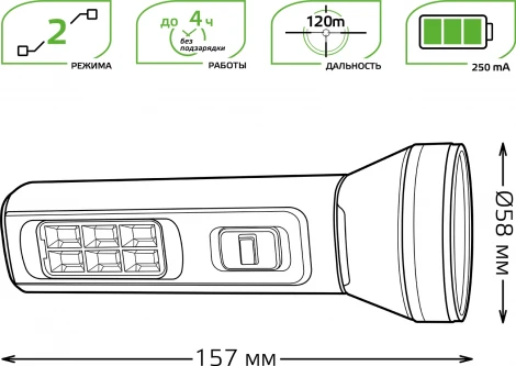 Ручной фонарь Gauss GF102