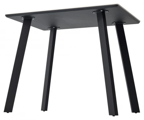 Стол ТИК ТАК 90 цвет Белый мрамор MATTE, керамика / Черный каркас M-City 64650