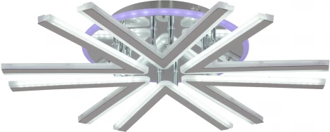 Потолочная люстра светодиодная на штанге с пультом Reluce 09824-3.3-06C CR (RGB) (220V)