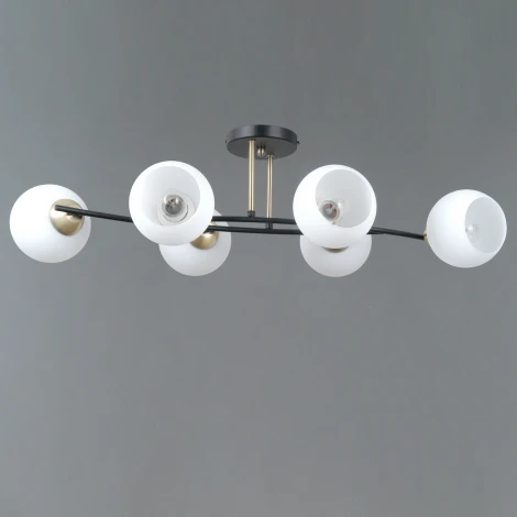 Потолочная люстра на штанге ILLUMICO IL0798-6CSQ-25 BK AB TRENTO (220V)