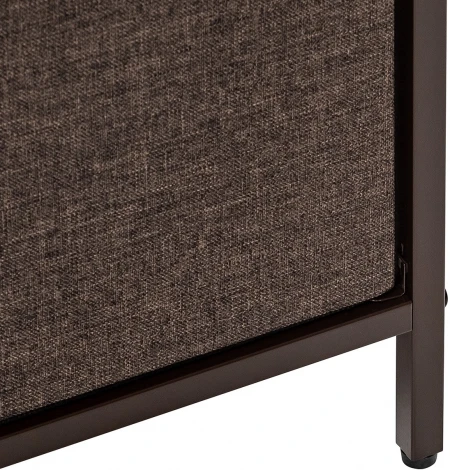 Комод Leset Локи 3 ящ. с полкой, Коричневый, Бежевый Leset (Искусственный лен/Бежевый,Коричневый) арт.2500000183515