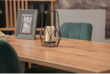 Стол Notta Тринити Лофт 140 25 мм черный матовый / дуб делано темный 489641