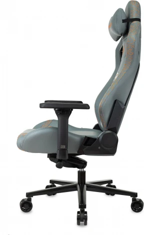 Кресло игровое Knight Craft Dragon серый эко.кожа крестов. металл