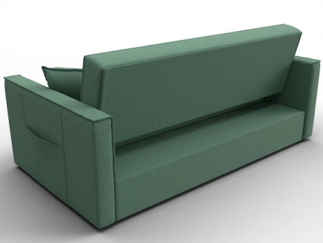 Диван прямой Лига-104 (160) (ЛДСП,Брус,Фанера,Рогожка/Зеленый) Лига Диванов 134878