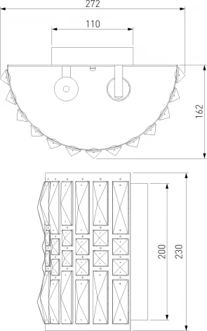 Настенный светильник хрустальный Eurosvet Lory 10125/2