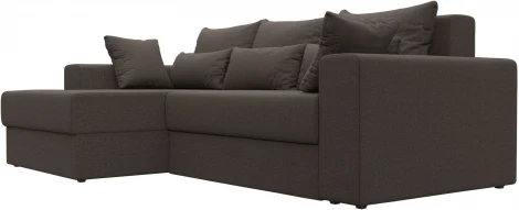 Диван угловой Майами левый угол (Коричневый/Рогожка) Лига Диванов арт.121158L