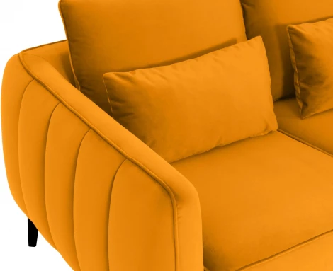 Диван Amsterdam двухместный ОГОГО (арт.342687), (Ткань/Желтый)