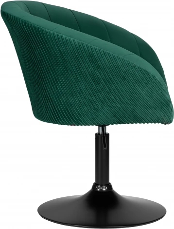 Кресло дизайнерское DOBRIN EDISON BLACK (зеленый велюр (1922-9)) 8600_BlackBase-LM BLACK, цвет сиденья зеленый (1922-9), основания черный