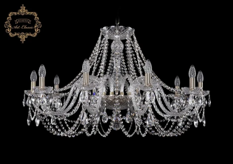Подвесная люстра Art Classic 11.11 11.11.10.360.Br.Sp (220V, хрусталь, на цепи, подсвечник, свеча)
