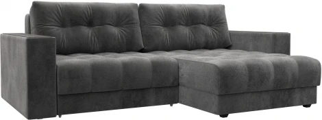 Диван угловой с декором Лига-049 НПБ Лига Диванов (Велюр) арт.128474