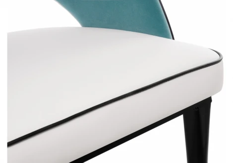 Обеденный стул на металлокаркасе Woodville Bard white / green 11785