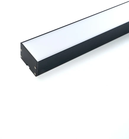 Профиль накладной для светодиодной ленты Feron 10370 "Линии света", черный CAB257