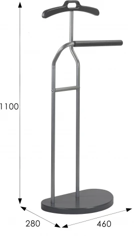 Вешалка костюмная Д 10 металлик/ серый графит от фабрики Mebelik