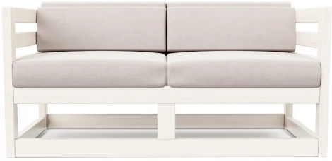 Диван Arsko Магнус М беленый дуб велюр светло-серый