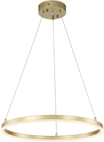 Подвесной светильник Escada Void 10254/1LED 43W Gold APP (регулировка яркости, 220V, пульт управления, управление смартфоном, на тросе, кольцо)