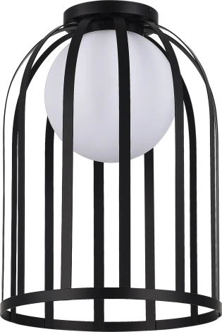 Потолочный светильник круглый ST Luce Nordic SL6129.402.01 Черный/Белый E27 1*60W (220V, шар)