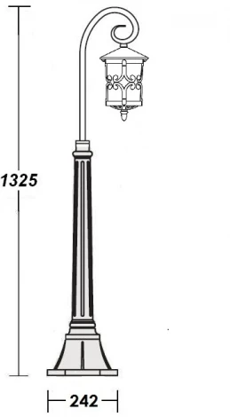 Наземный фонарь Oasis Light FRANKFURT 15856/18 Gb