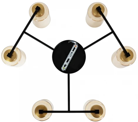 Потолочная люстра на штанге Arte Lamp Leo A7027PL-6BK