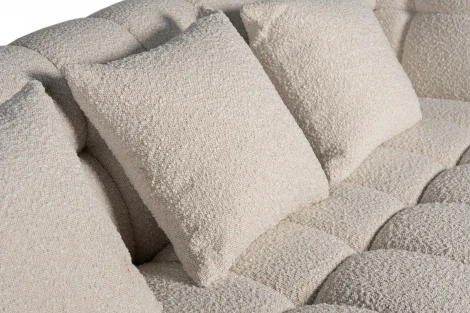 ZW-26803 Диван Prato трехместный букле белый 249*106*74см Garda Decor