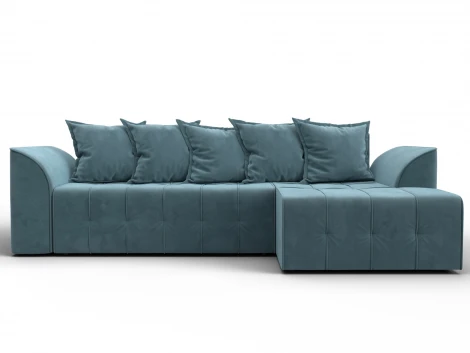Диван угловой Лига-113 угол правый (ДСП,Велюр/Бирюзовый) Лига Диванов 136722