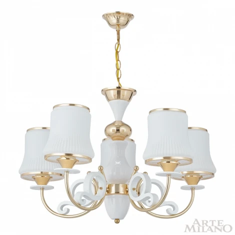 Подвесная люстра Arte Milano Florentia-1097 301097/5 Wh/Gd (220V, на цепи)