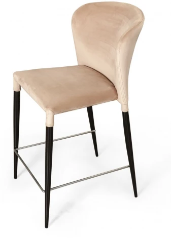 Стул полубарный Albert, бархат бежевый 5/опора конус Top Concept ALBERT 75389