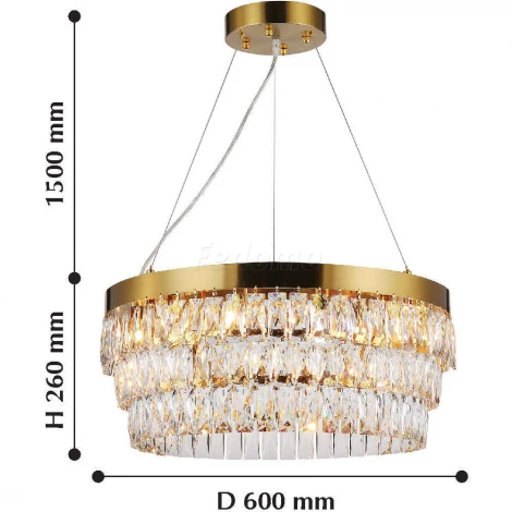 Подвесная люстра Favourite Magnitudo 2206-12P (хрусталь, на тросе, кольцо)