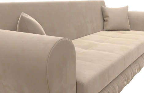 Диван-книжка Лига-045 (Бежевый/Велюр) Лига Диванов арт.122324