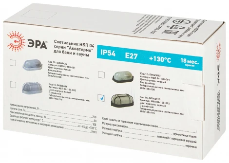 Настенно-потолочный светильник ЭРА НБП 04-100-002 НБП 04-100-002 черный