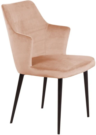 Стул с подлокотниками Top Concept Hunt, бархат бежевый 5 / черный конус