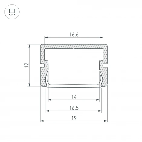Профиль SILER-2000 ANOD (Алюминий) 025490 Arlight