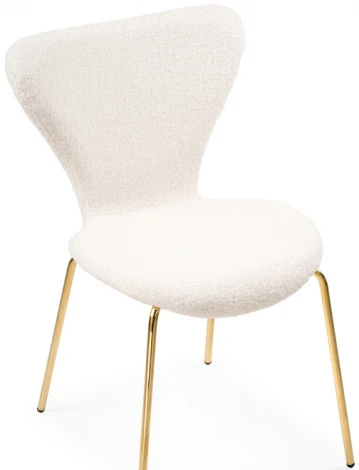 Стул Woodville на металлокаркасе Solo white / gold 15598